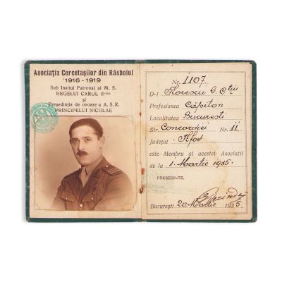 Florescu G. Constantin, carte de membru, Asociația Cercetașilor din Războiul 1916-1919