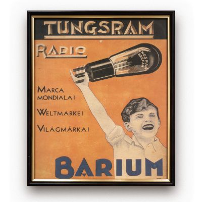 Tungsram Barium, reclamă de epocă