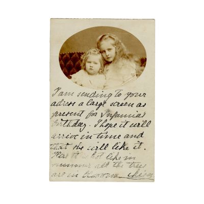 Principesa Maria a României, carte poștală trimisă către mama sa, Ducesa de Coburg, 1902 - Semnată Missy