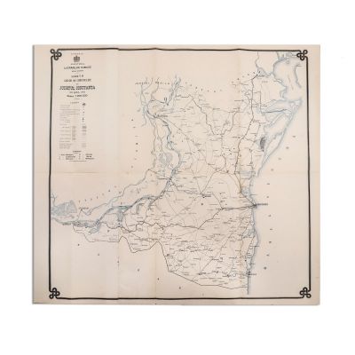 Harta căilor de comunicație din județul Constanța, 1912 