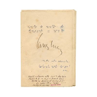 Geo Bogza, Cântec de Revoltă, de dragoste și moarte, manuscris + exemplarul autorului + volum