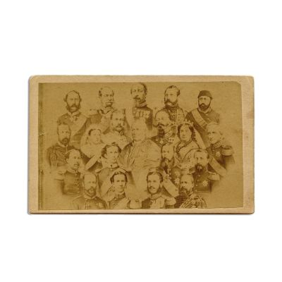Capetele încoronate ale Europei, fotografie format carte-de-visite, 1868