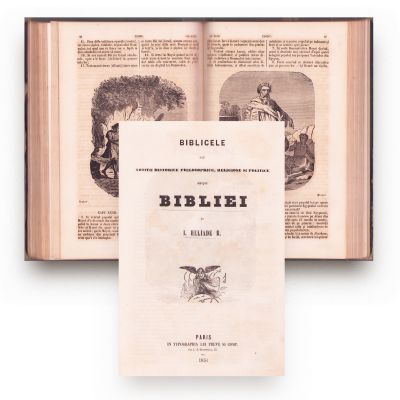 I. Heliade-Rădulescu, Biblicele + Biblia Sacră, 1858, două volume colligate