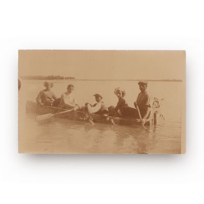Pescari în Deltă la Hârșova, fotografie tip carte poștală, 1916