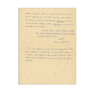 Eugeniu Speranția, scrisoare pentru D. Panaitescu-Perpessicius, 19 noiembrie 1965