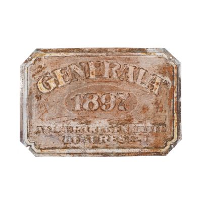 Societatea de asigurări „Generala”, 1897, pancartă metalică 