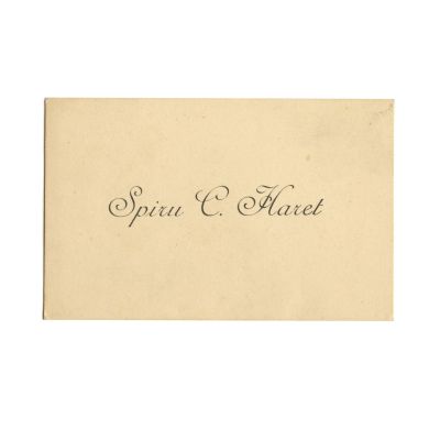 Spiru Haret, carte de vizită