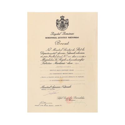 Dumitrescu Iulian, brevet „Virtutea Maritimă”, 1942