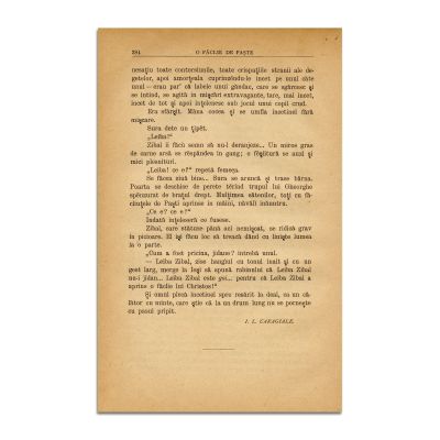 Convorbiri Literare, Anul XXIII, Nr. 5, 1 August 1889, „O făclie de paște” de I. L. Caragiale