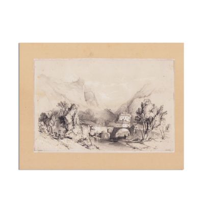 Băile Herculane din Mehadia, litografie, cca. 1838