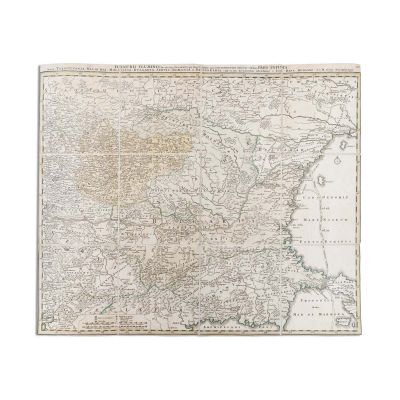 Harta celei mai joase părți a fluviului Dunărea, cca. 1720