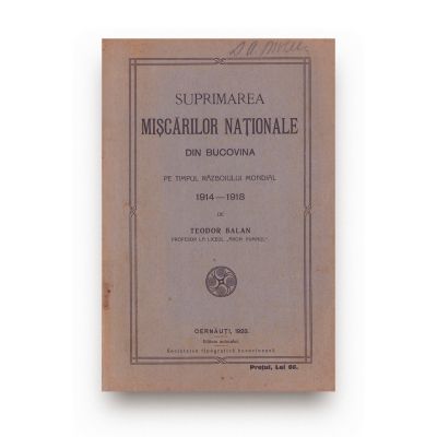 Teodor Bălan, Suprimarea mișcărilor naționale din Bucovina, 1923