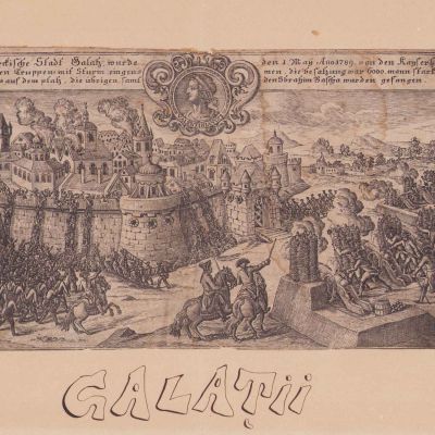 Asediul orașului Galați 1789, gravură în cupru