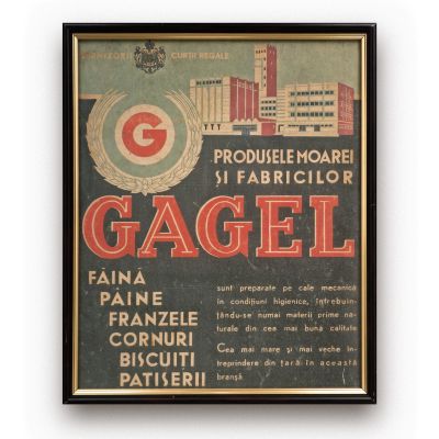 Produsele morii și fabricilor Gagel, reclamă de epocă