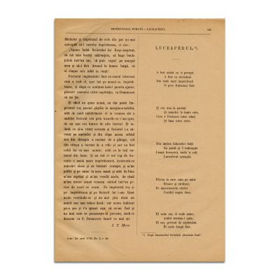 Convorbiri Literare, Anul XVII, Nr. 5, 1 August, 1883, cu „Luceafărul” de M. Eminescu
