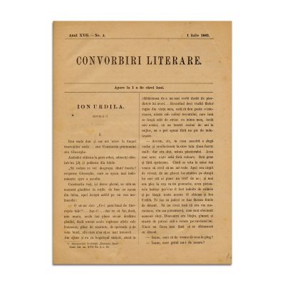 Convorbiri Literare, Anul XVII, Nr. 4, 1 Iulie 1883, cu „Doină” de M. Eminescu