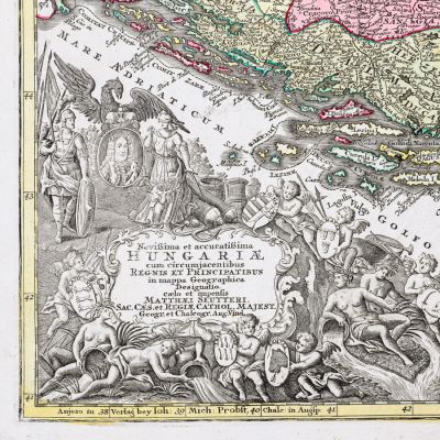Cea mai nouă și exactă hartă a Ungariei și a regatelor și principatelor alăturate, 1740