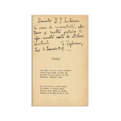 George Topîrceanu, Balade vesele și triste, 1928, cu dedicație - Piesă rară