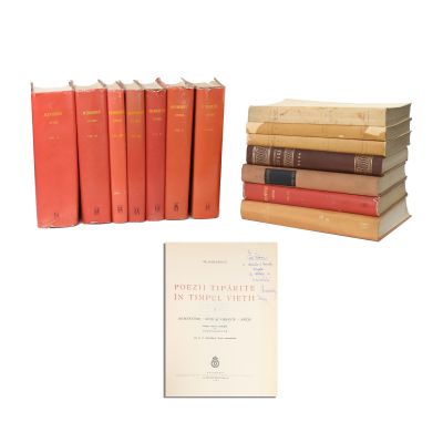 Mihai Eminescu, Opere, ediție inițiată de Perpessicius, 14 volume, cu dedicație pentru Camil Petrescu