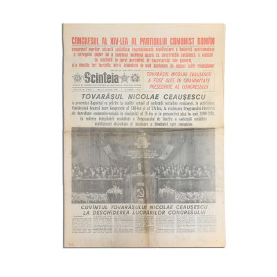 Publicația „Scînteia”, Ultimul Congres al-XIV-lea, 21 noiembrie 1989  - alegerea lui Nicolae Ceaușescu