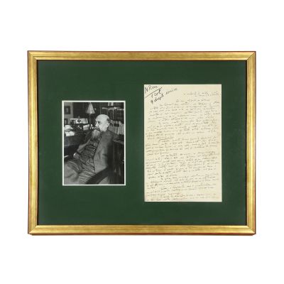 Nicolae Iorga, fotografie + articol din „Neamul Românesc” olograf 