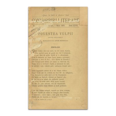 Convorbiri Literare, Anul XXVII, 1 Mai 1893 - 1 Aprilie 1894