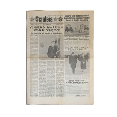 Publicația „Scînteia”, 21 și 22 decembrie, 1989 - cuvântarea lui Nicolae Ceaușescu