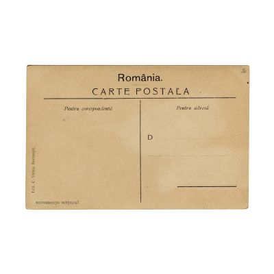 Regina Elisabeta a României în port popular, fotografie tip carte poștală