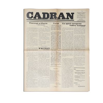 Publicația „Cadran”, Anul I, seria a II-a, Nr. 1, 15 septembrie 1939