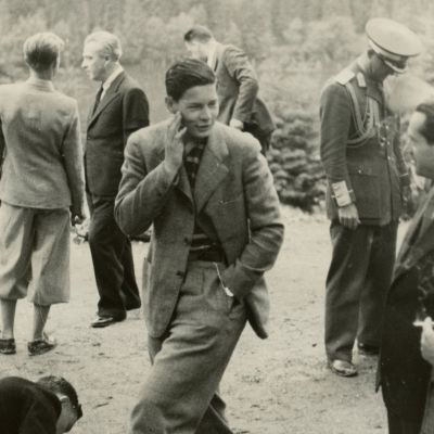 Principele Mihai I în timpul călătoriei de studiu, fotografie de epocă, 1939