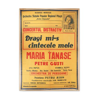 Turneul oficial Orchestra Sfatului Popular Regional Pitești „Doina Argeșului”, afiș