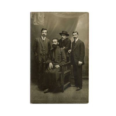 Nicolae Cartojan, fotografie tip carte poștală + carte de vizită