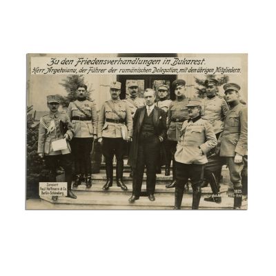 Negocierile de Pace de la București, fotografie tip carte poștală, 1918