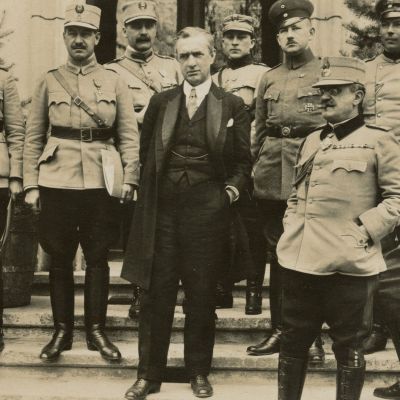 Negocierile de Pace de la București, fotografie tip carte poștală, 1918