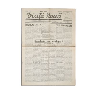 Publicația „Viața Nouă”, Anul I, Nr. 1, 1 martie 1941