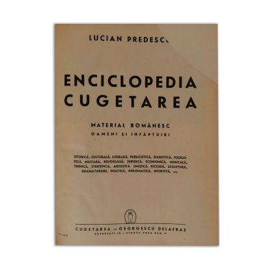 Lucian Predescu, Enciclopedia Cugetarea. Material românesc, oameni și înfăptuiri