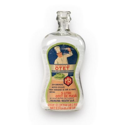 Sticlă de extract de oțet, marca Margina-Reșița