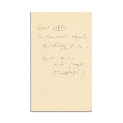 Mircea Eliade, „Darul profeției”, două file manuscris