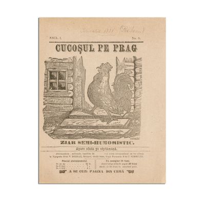 Publicația „Cucoșul pe prag”, Anul I, Nr. 1, ianuarie 1881