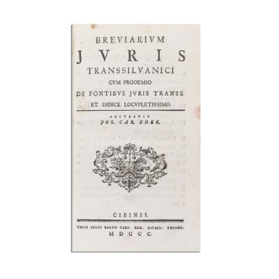 József Károly Eder, Breviarium Juris Transsilvanici, 1800