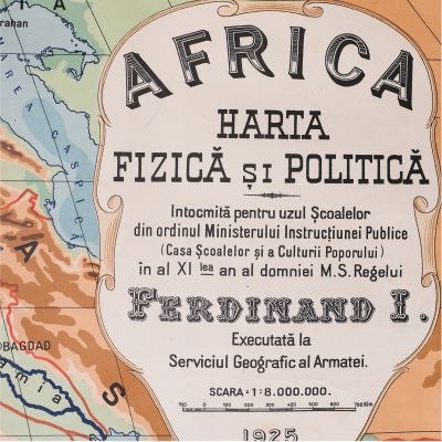 Africa, hartă de mari dimensiuni, 1925