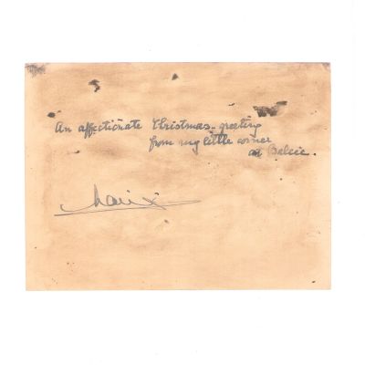 Regina Maria la Balcic, fotografie de epocă, 1927, cu dedicație