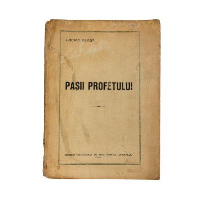 Lucian Blaga, Pașii profetului, 1921, cu dedicație olografă