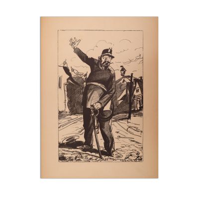 Aurel Jiquidi, O scrisoare pierdută de I. L. Caragiale, album de mari dimensiuni cu 10 litografii