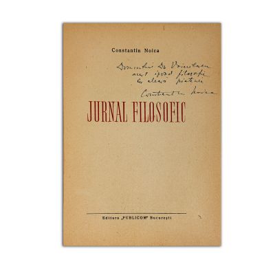 Constantin Noica, Jurnal filosofic, 1944, cu dedicație pentru Vasile Voiculescu