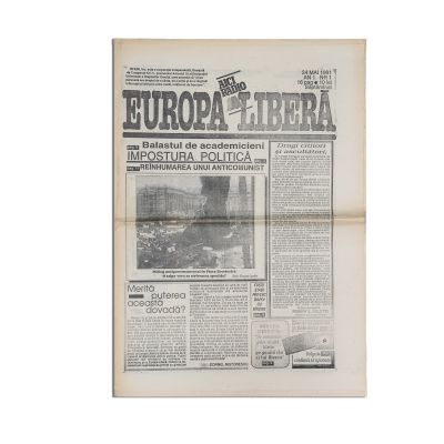 Publicația „Aici radio Europa liberă”, Anul I, Nr. 1, 24 mai 1991
