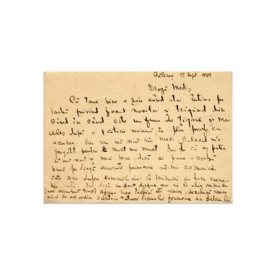 Medi Dinu, corespondențe intime, 1938-1939