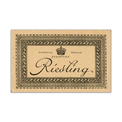 Domeniile Regale Segarcea, Riesling, etichetă 