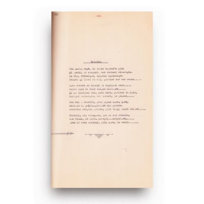 Horia Agarici, „Acorduri și Nuanțe”, poezii dactilografiate, 1942, cu semnătura pilotului 