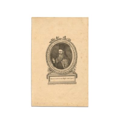 Mitropolitul Moldovei Iacob Stamati, gravură în metal, cca. 1803